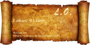 Lakos Olivér névjegykártya