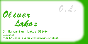 oliver lakos business card