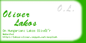 oliver lakos business card